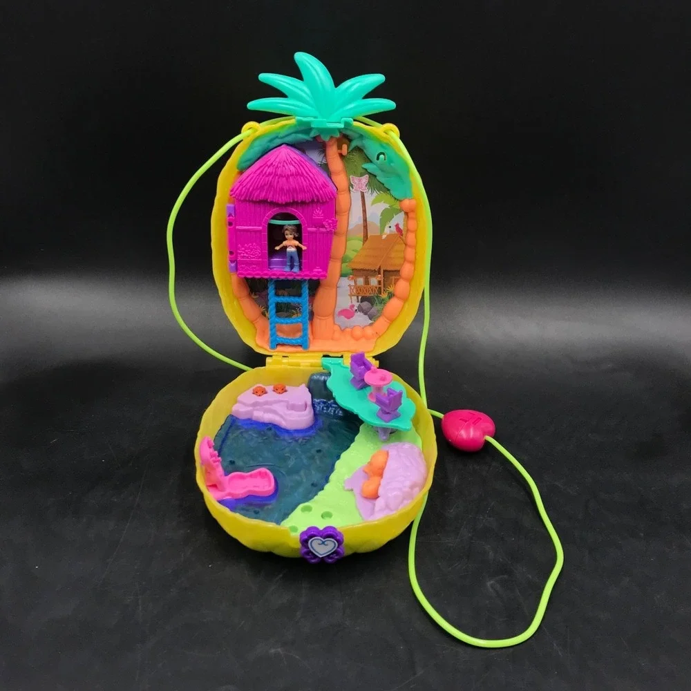 Polly Pocket Tropicool Pineapple Purse Compact Playset Incomplete